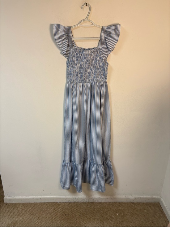 Mud Pie Dresses & Skirts - Mud Pie Womens Smocked Stripe Blue & White' Maxi Dress Small